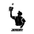 thumbnail image 2 of Sports Personalized Wall Decals for Boys Bedroom - Baseball Player Catching Ball Player DIY & Creativity Custom Name Wall Sticker - Size: 18 In x 30 In, 2 of 4
