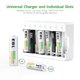 thumbnail image 2 of Pilas AAA recargables EBL 1100mAh, paquete de 8 con cargador, 2 of 5