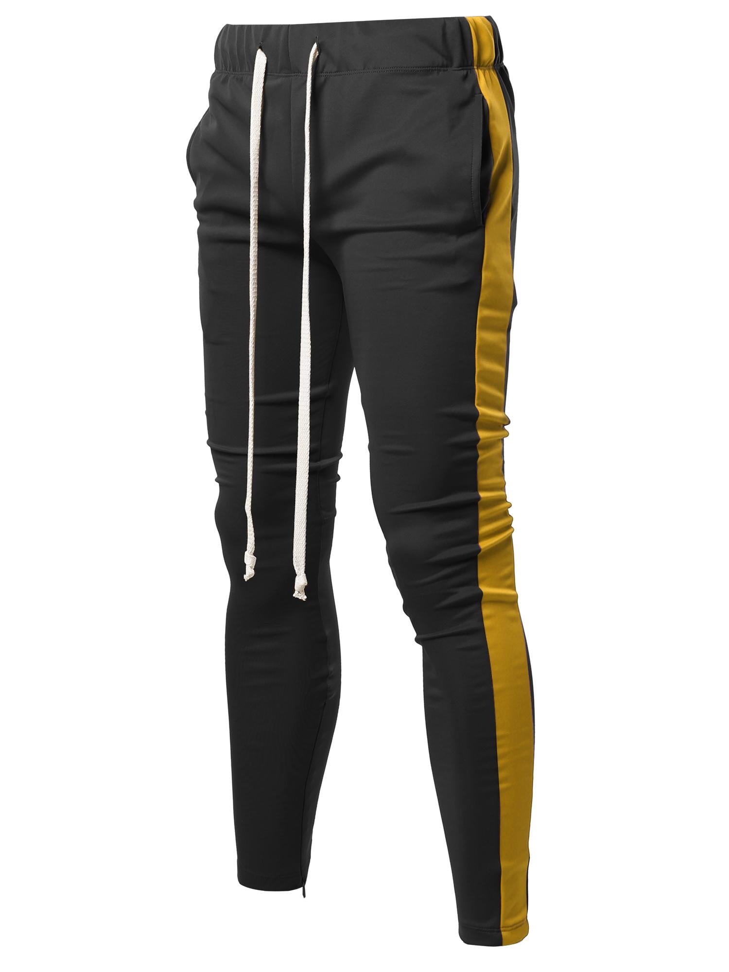 mens track pants with ankle zipper
