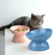 thumbnail image 4 of Cuencos elevados de cerámica para gatos, cuenco inclinado para comida para gatos, platos de alimentación para mascotas de porcelana, protege la columna vertebral de las mascotas, 4 of 5