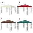 thumbnail image 3 of fashionhome Remplacement de Toit de Gazebo Extérieur Housse de Parasol Imperméable Polyester Imperméable Auvent Pare-Soleil, Café, 3 of 9