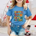 thumbnail image 2 of PMVFHDE Hauts Courts pour Fille Garçon et Fille Mode Décontractée Imprimé Col Rond T-Shirt Manches Courtes Ample Bleu Ciel, 3-4 Ans, 2 of 4
