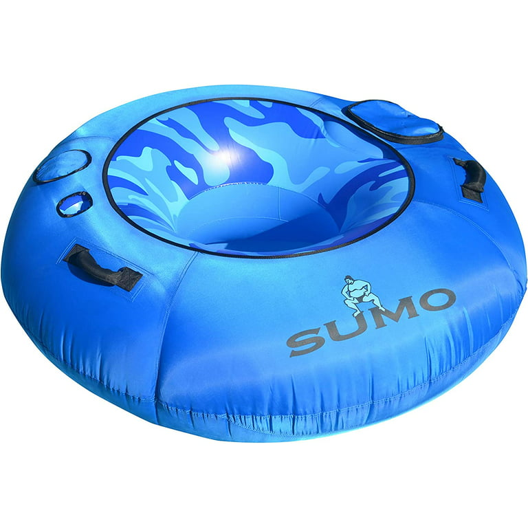 SOLSTICE Inflatable Cooler River Raft Float For Tubing With Cooler Holder,  Cupholders, Grab Handles Tie On Rope Rafting Accessory