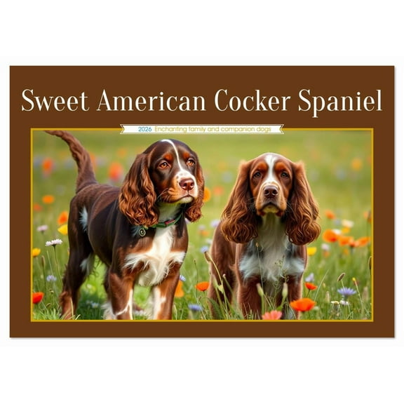 Sweet American Cocker Spaniel (Monthly Wall Calendar 2026 11.7 x 16.5 (open)), CALVENDO 14 Month Calendar