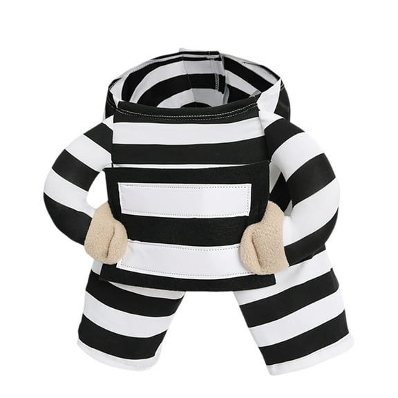 Clearance Sale! Halloween Dog Prisoner Cute Funny Dress Up Outfit For Small To Large Dogs Clothing For Holiday Party Pet Clothes Birthday Gift For Pet Dog Cat S