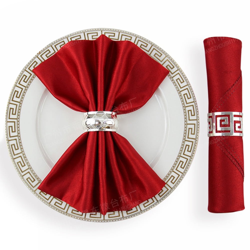 1PC Dinner Napkin Soft Polyester Fiber Dinner Cloth Table Napkins 19" Square Handkerchief