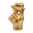 thumbnail image 1 of Amo a la estatua de gesto de mano de la mano de la mano del día de San Valentín versátil para de televisión adorno de escritorio Dorado, 1 of 8
