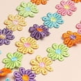 thumbnail image 5 of Holzlrgus 15 Yards 2.5cm Width Daisy Flower Trim Ribbon Embroidery Lace Colorful Daisy Flower Lace Flower Applique Sewing Dressmaking Edging Trimmings Flower Decorating Lace Sewing Craft Lace, 5 of 7