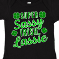 thumbnail image 4 of Inktastic Super Sassy Irish Lassy with Green 4 Leaf Clovers Boys or Girls Baby Bodysuit, 4 of 5