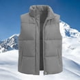 thumbnail image 4 of Abomasnow Women's Puffer Vest Lightweight Stand Collar Sleeveless Winter Warm Zip Up Padded Outerwear Jackets with Pockets S-XXL, 4 of 6