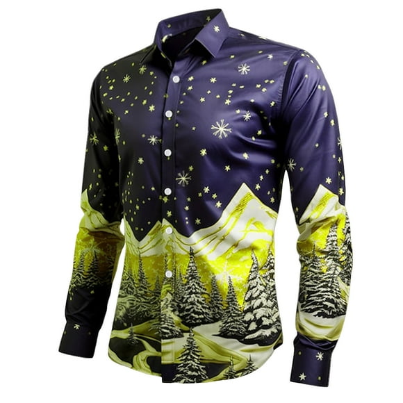Playeras Cuello V Para Hombre, Camiseta Navideña Con Estampado Digital 3D, Cuello Redondo, Manga Larga, Jersey, Top De Manga Larga