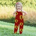 thumbnail image 3 of KkSLirnhs Size 2Y-10Y Toddler Girls Kids Printing Jumpsuit Playsuit Strap Romper Summer Outfits Clothes Red 5 Years, 3 of 5