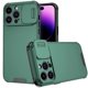 thumbnail image 1 of Funda deslizante para cámara de PC y TPU para iPhone 14 Pro Max, color verde oscuro, 1 of 5