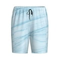 thumbnail image 4 of Fotbe Blue Marble Pajama Shorts for Men, Men's Pajama Bottoms, Sleepwear,Short Pajama Pants-Small, 4 of 9