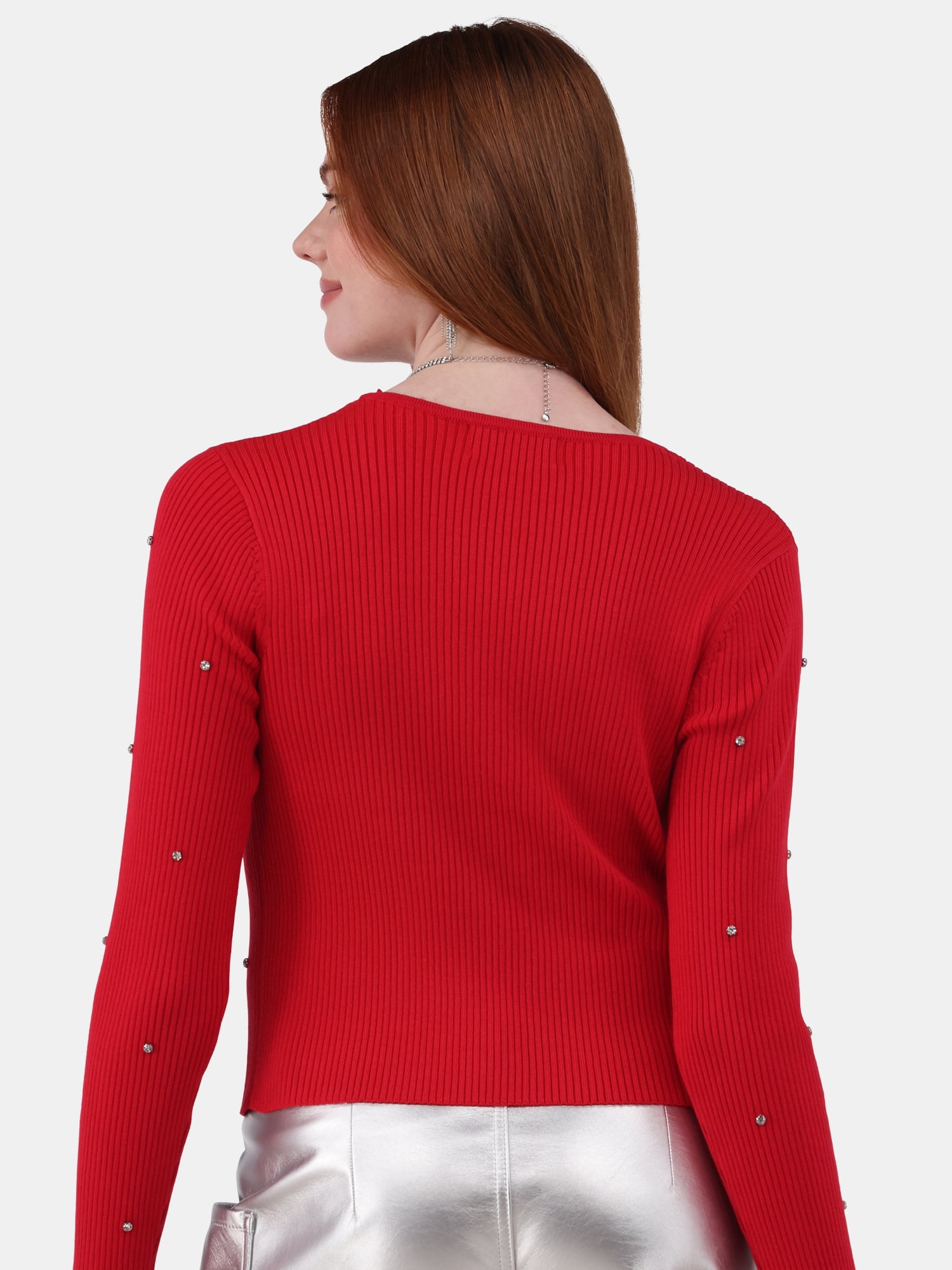 No Boundaries Rhinestone Cardigan, Women's