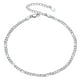 thumbnail image 1 of Tobillera de Plata Esterlina Silvora Cadena Fígaro Pulsera de Pie Joyería de Playa para Mujer, 1 of 7