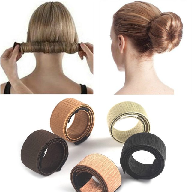 6 colores DIY herramienta accesorios para el cabello peluca sintética Donuts Bud Head Band Ball French Twist French Magic Bun Maker Sweet Hair Braider Tan Jianjun unisex