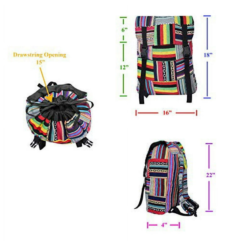 Hippie top backpack purse