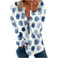 thumbnail image 2 of ICHUANYI Liquidación Tops para Mujer Otoño Manga Larga Suelta Jersey Camisa Elegante Casual Señoras Cuello Redondo Sudaderas ICHUANYI WER202308246225, 2 of 5