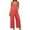 Watermelon Red, variant on Jumpsuits Overalls for Women Casual Adjustable Straps Round Neck Lace Up Solid Color Fashion Loose Summer Rompers Jumpers with Pockets