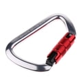 thumbnail image 4 of Mosquetón de Bloqueo Automático de Aluminio 28KN en D Resistente para de Escalada en Roca Al Aire Libre Plata + rojo Baoblaze Mosquetón de escalada al aire libre, 4 of 8
