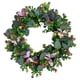 thumbnail image 5 of Corona de primavera, corona de flores artificiales para puerta delantera, colgante de pared, corona decorativa de hojas de eucalipto para fiesta,, 5 of 9