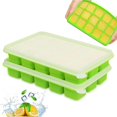 thumbnail image 2 of Billuyoard Bandeja de cubitos de hielo Caja de hielo cuadrada Bandeja de hielo de silicona flexible Molde de gelatina cuadrada con tapa para gelatina de Electrodomésticos No. 4 Billuyoard HA027388-04, 2 of 6