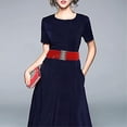 thumbnail image 4 of Wide Elastic Waist Cinch Stretch Waistband Retro Clasp Buckle Belt, 4 of 5