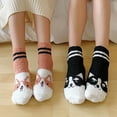 thumbnail image 4 of Tiqkatyck Ankle Socks Clearance, Funny Socks for Womens Coral Fleece Socks Stripe Socks Casual Socks Thermal Socks Crew Socks for Women No Show Socks Womens Black One Size, 4 of 4