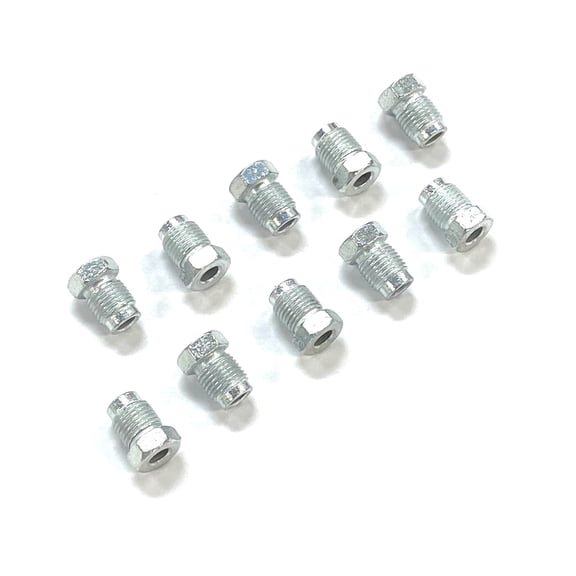 The Stop Shop Steel Metric Brake Line Imperial & Bubble Flare Fitting For 3/16 Inch Tube. 10 x 1 mm (Pack of 10) Color may vary