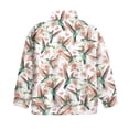 thumbnail image 5 of Uorisanigo Girls Half Zip Sweatshirt Fall Trendy Long Sleeve Pullover Crop Tops Comfortable Floral Hummingbird Kids Athletic Sweatshirt Jacket Fashion Winter Clothes Outerwear, 5 of 7