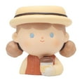thumbnail image 1 of jinwen Cartoon Flower Planter with Drainage Flower Container for Indoor Tabletop Office Milk Tea, 1 of 9