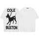 thumbnail image 1 of Camiseta holgada informal de manga corta para hombre con estampado de letras plateadas de edición limitada de Cole Buxton London versión alta106 blanco, 1 of 4