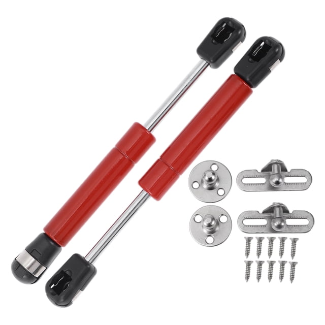 Unique Bargains 150mm/5.91 Pouces Vérins à Gaz 100N Ressorts à Gaz Acier au Carbone Rouge 2 Ensembles Boîte à Outils de Voiture RV Couvercle de Boîte de Rangement Couvercle de Porte d'Armoire