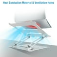thumbnail image 6 of Adjustable Foldable Laptop Stand Aluminum Notebook Riser Computer Holder, 6 of 7