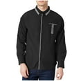thumbnail image 2 of Timegard Mens Shirts Fall Button down Long Sleeve Shirts Drop Shoulder Work Business Casual Loose Tops, 2 of 5