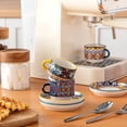 thumbnail image 6 of malacasa Coffee Mug Set, 2.5oz Porcelain Stackable Espresso Cups with Saucers and Metal Stand, Espresso Mugs Cups Set of 6, Microwave Dishwasher Safe, 6 of 9