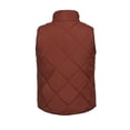 thumbnail image 3 of Xingqing Women Puffer Padded Vest Jacket Gilet Ladies Sleeveless Coat Snowsuit Jacket Brown S, 3 of 5