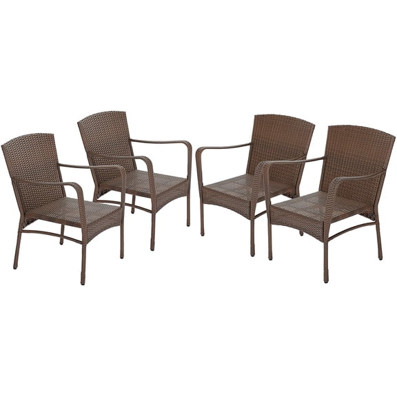 W Unlimited Leisure Collection Outdoor Garden Patio Furniture 4PC chair set