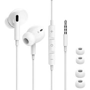 Amurx Wired Earbuds with Mic, in-Ear Earphones Headphones, Hifi Stereo 3.5mm Jack Powerful Bass Crystal Clear Audio 531