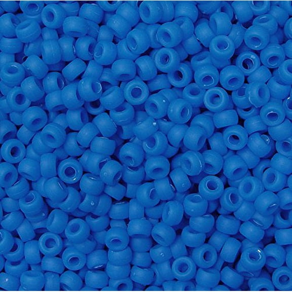 Jolly Store Crafts Matte True Blue 6.5x4mm Mini Pony Beads, Made in USA, 1000pcs