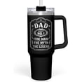 thumbnail image 1 of Dad 40 oz Tumbler With Handle & Straw Lid, Dads Gifts for Christmas Birthday Valentine Fathers Day, Dad Cup Stainless Steel Insulated Tumblers Gift for Dad Daddy Father Papa from Daughter Son, 1 of 6