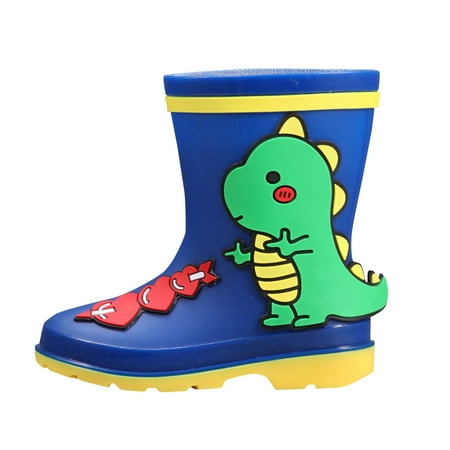 

Binmer Children Infants Baby Boys Girls Cartoon Waterproof Dinosaur Rain Boots Shoes