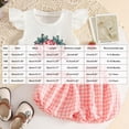 thumbnail image 3 of KPOPLK Toddler Girls Clothes Summer Outfits Ruffle Sleeve Waffle Knit Tops Cute Strawberry Print Elastic Waist Shorts with Pockets 1t 2t 3t 4t 5t(18-24 Months,White), 3 of 8