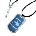 thumbnail image 2 of Life Has No Porpoise Purpose Funny Humor Military Dog Tag Pendant Necklace with Cord, 2 of 5