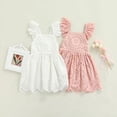 thumbnail image 3 of Esho Toddler Girls Sleeveless Dresses Baby Hollow Out Lace Princess Dress Sundress 6M-4Y, 3 of 3