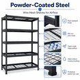 thumbnail image 5 of Nnovaroom Heavy Duty Garage Shelving, 5-Tier Metal Storage Rack, 3000lbs  Shelf Capacity, Adjustable Shelving Units for Garage, Warehouse, Pantry & Basement Organizers  83" H x24" W x 55" D, 5 of 10