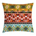 thumbnail image 1 of Tribal Decor Throw Pillow Cushion Cover, Love and Adventure Abstract Mountains Pattern with Aztec Indian Art, Decorative Square Accent Pillow Case, 18 X 18 Inches, Scarlet Mustard Blue, by Ambesonne, 1 of 1
