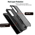 thumbnail image 3 of For Samsung Galaxy S23,S23 Ultra 5G Case ,Sturdy Phone Case for Galaxy S23 5G 6.1 inch ,Takfox Shockproof Protection Heavy Duty Armor Hard Plastic & Rubber Rugged Bumper 2-in-1 Case Cover,Black, 3 of 6