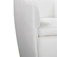 thumbnail image 3 of Pemberly Row Traditional All Italian Leather Swivel Club Chair in White, 3 of 8